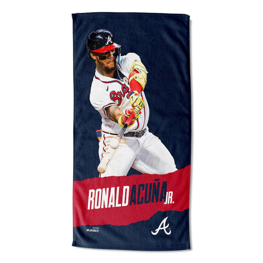 Atlanta Braves color block beach towel