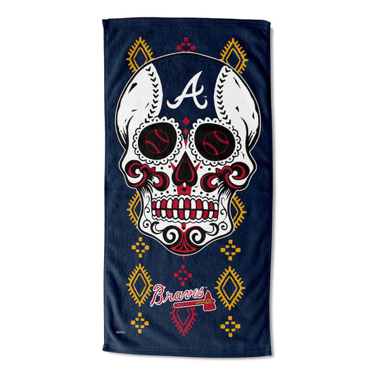 Atlanta Braves color block beach towel
