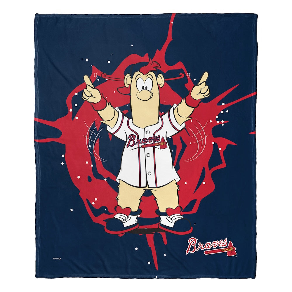Atlanta Braves MASCOT silk touch throw blanket