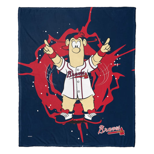 Atlanta Braves MASCOT silk touch throw blanket