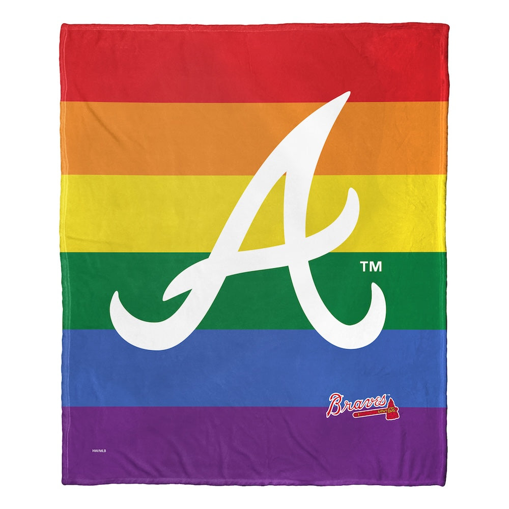 Atlanta Braves PRIDE SERIES silk touch throw blanket