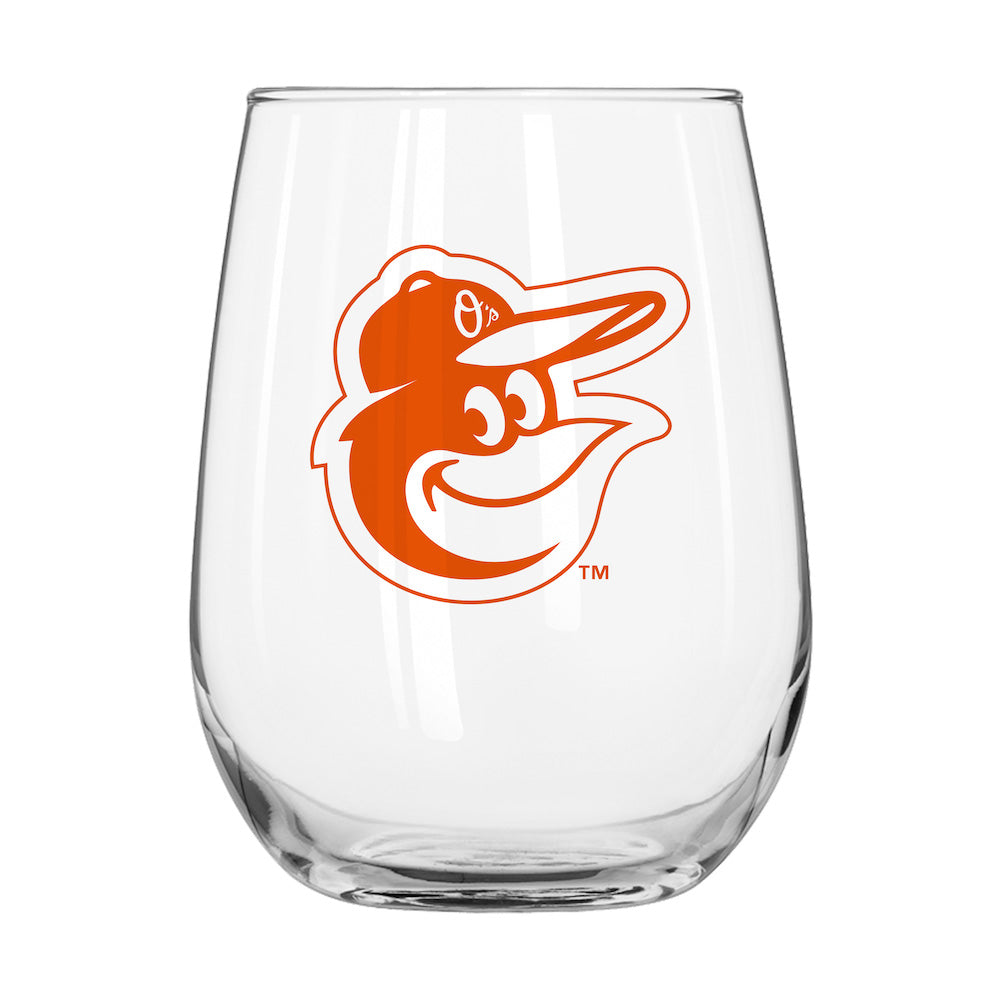 Baltimore Orioles Stemless Wine Glass