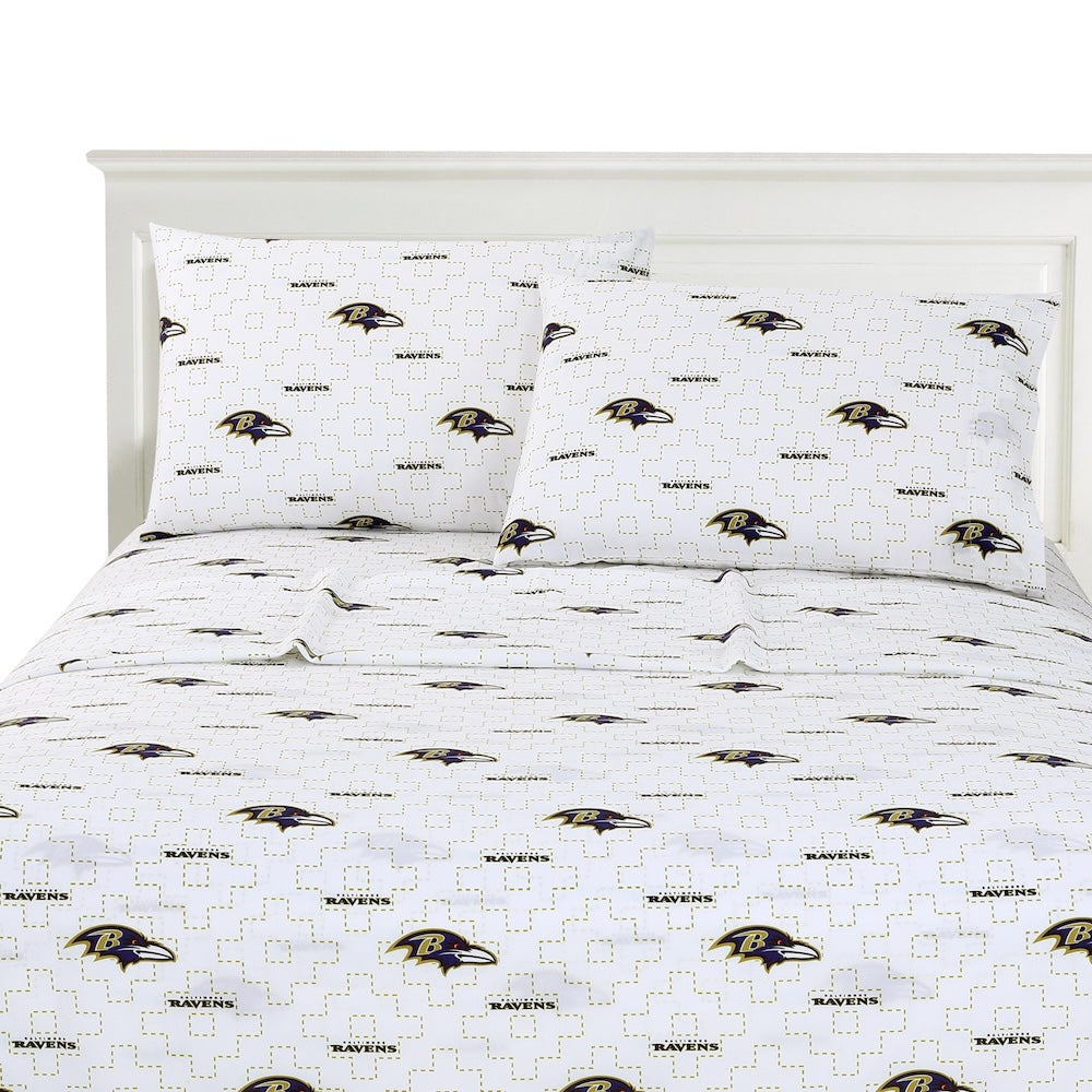 Baltimore Ravens logo bedsheet set