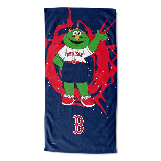 Boston Red Sox color block beach towel