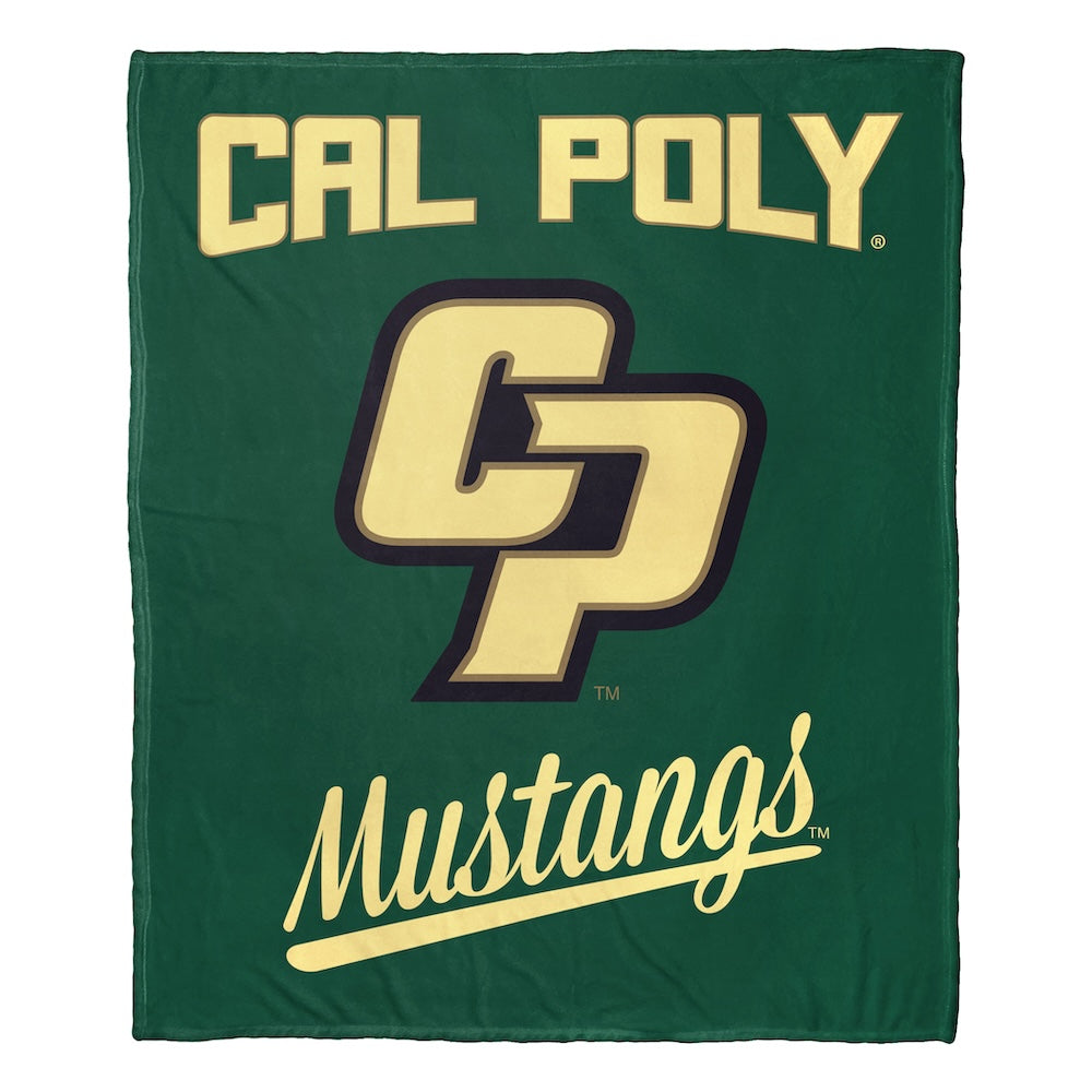 Cal Poly Mustangs official silk touch throw blanket