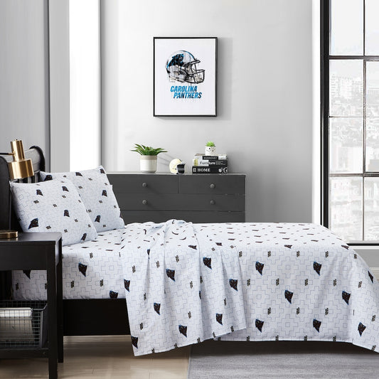 Carolina Panthers queen full sheet set