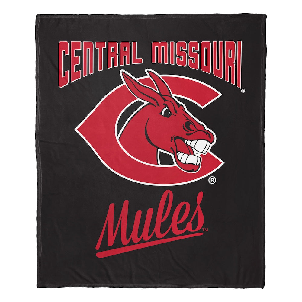 Central Missouri Mules official silk touch throw blanket
