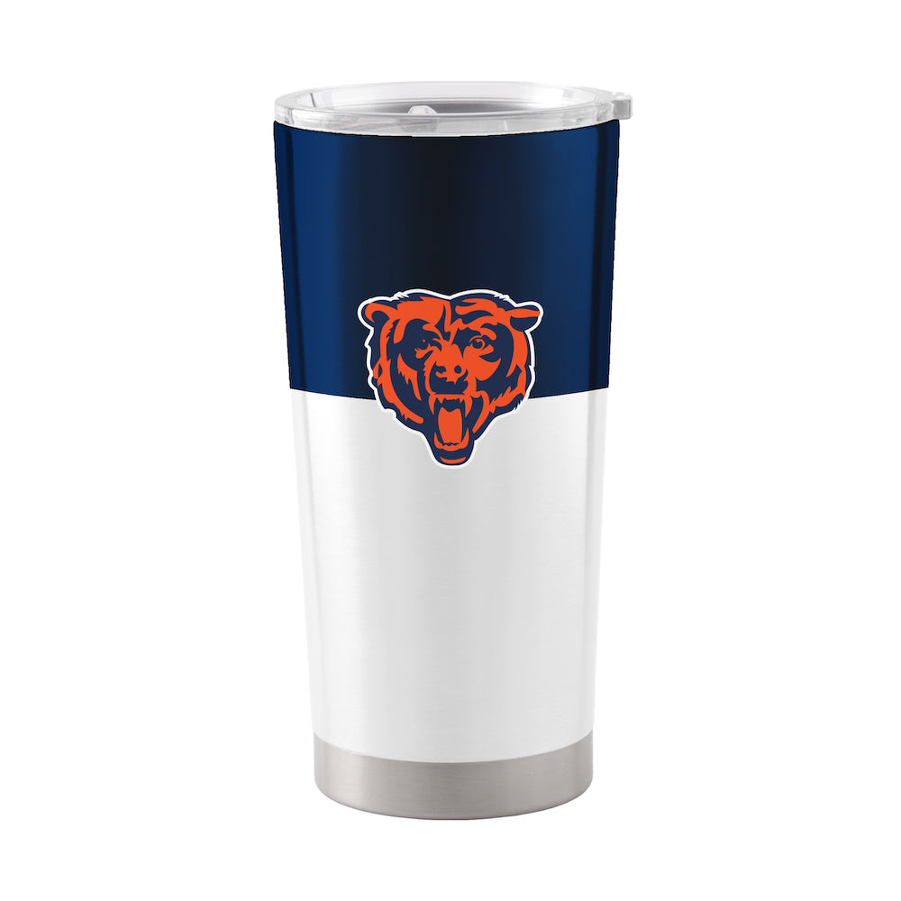 Chicago Bears 20 oz color block travel tumbler