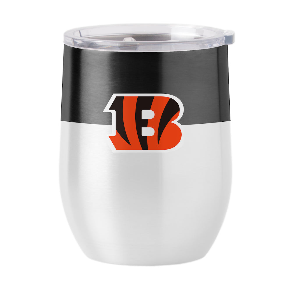 Cincinnati Bengals color block curved drink tumbler