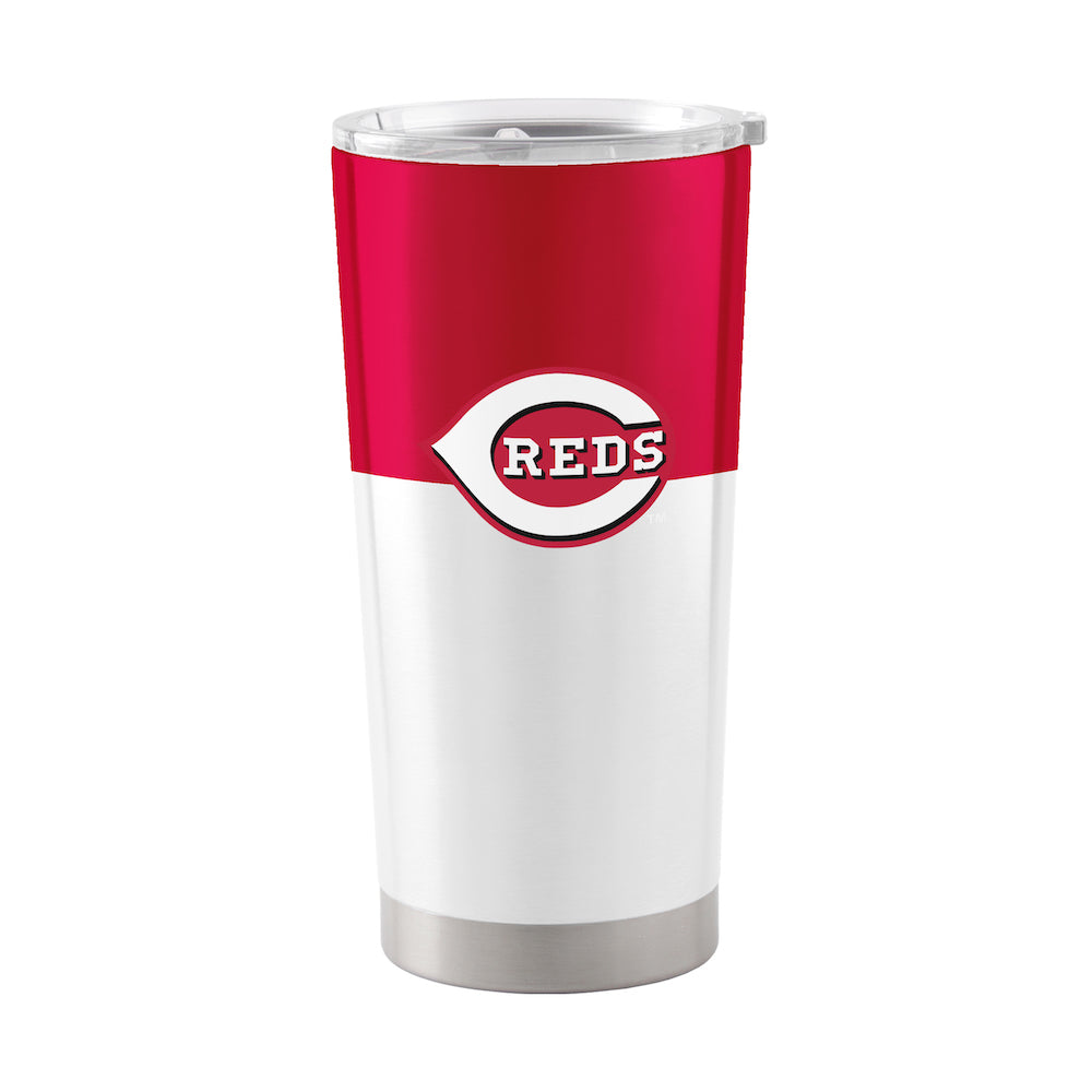 Cincinnati Reds 20 oz color block travel tumbler