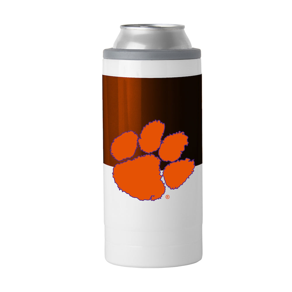 Clemson Tigers colorblock slim can coolie