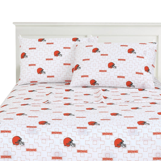 Cleveland Browns logo bedsheet set