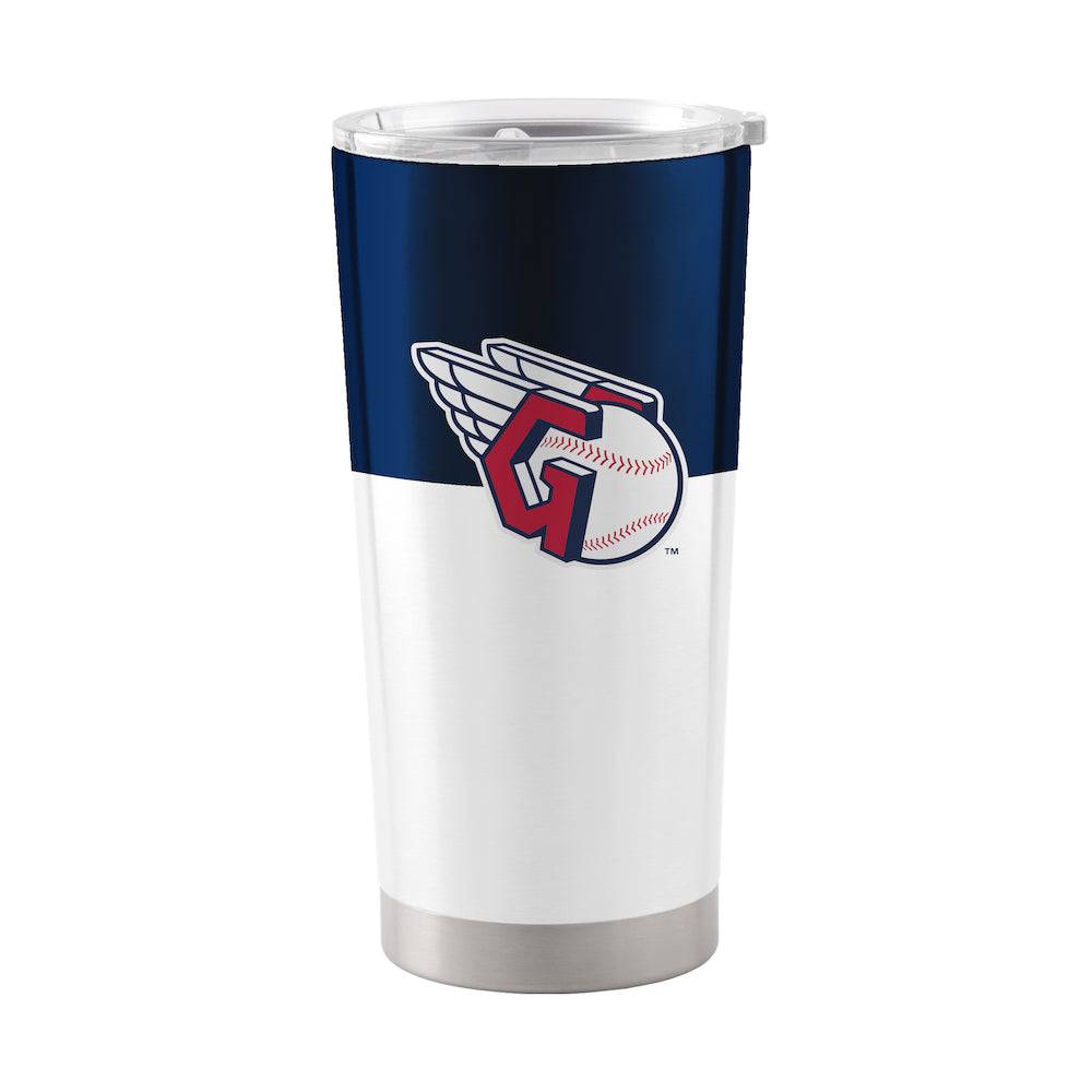 Cleveland Guardians 20 oz color block travel tumbler