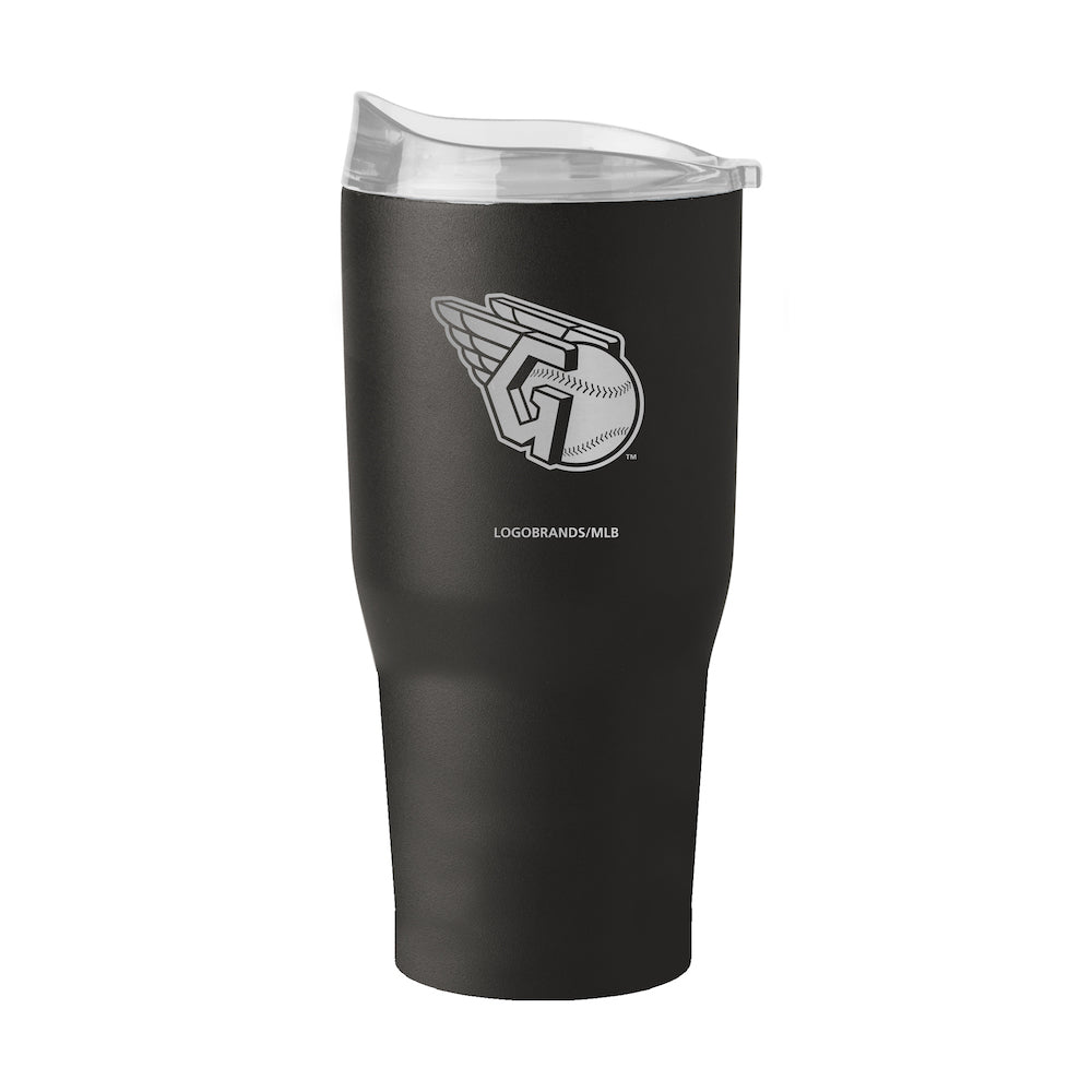 Cleveland Guardians 30 oz black etch travel tumbler