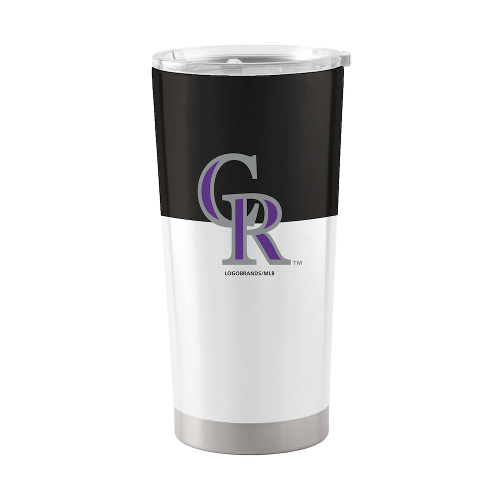 Colorado Rockies 20 oz color block travel tumbler