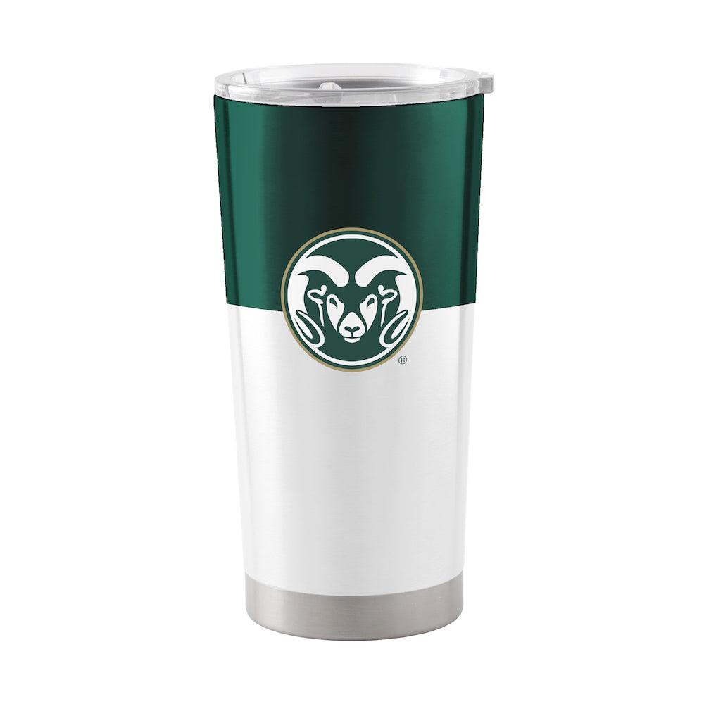 Colorado State Rams 20 oz color block travel tumbler