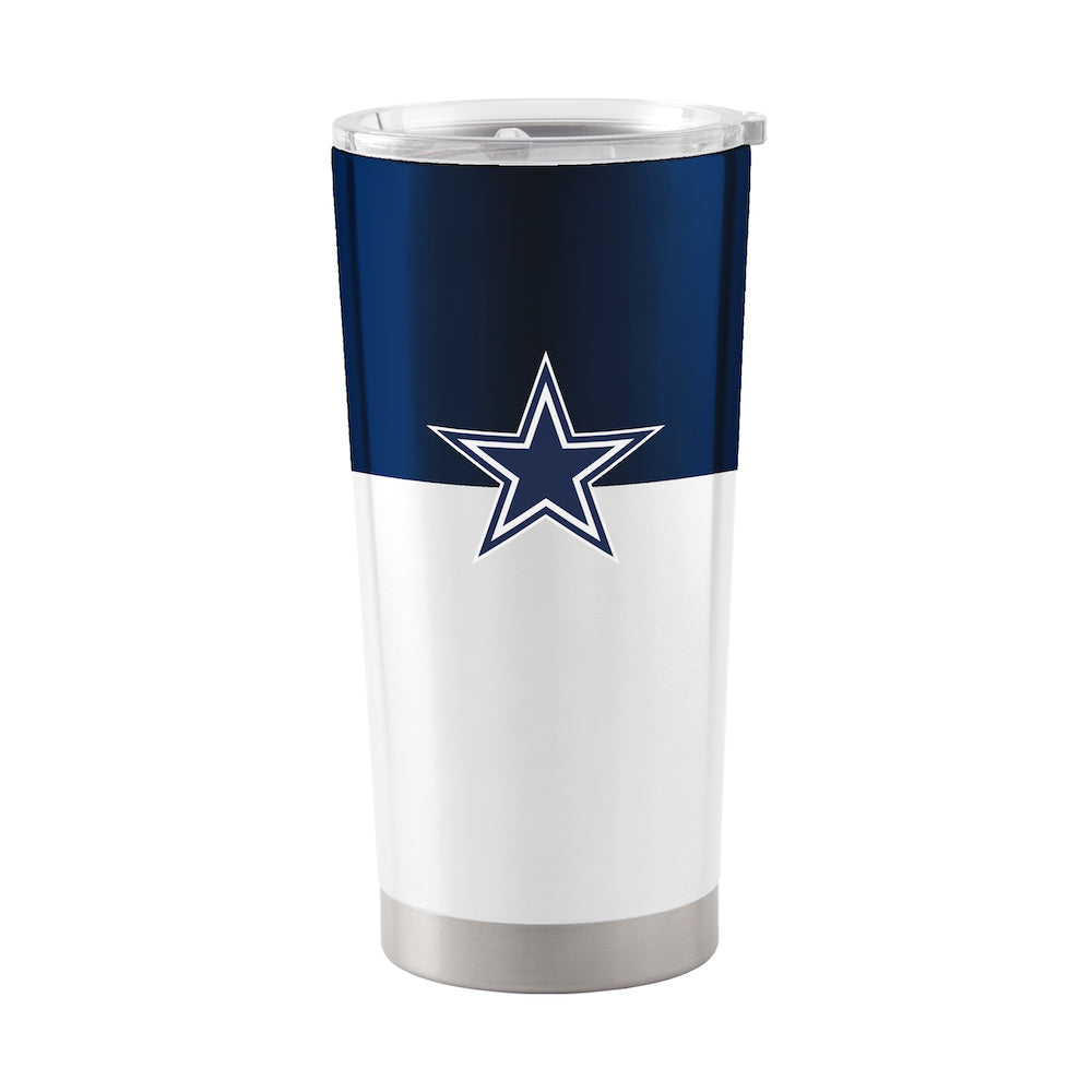 Dallas Cowboys 20 oz color block travel tumbler