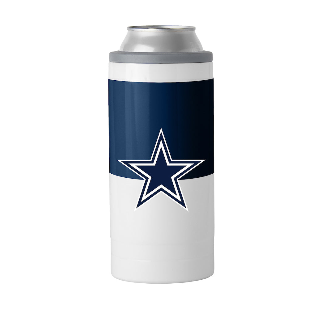 Dallas Cowboys colorblock slim can coolie