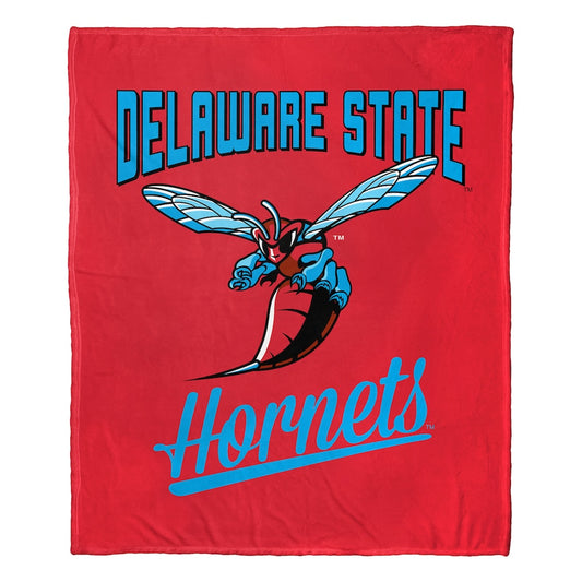 Delaware State Hornets official silk touch throw blanket