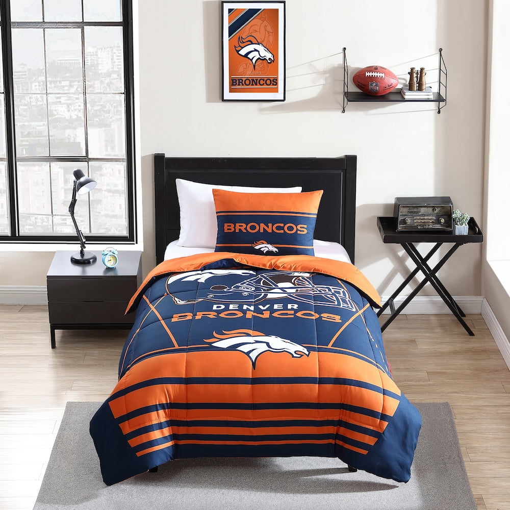 Denver Broncos twin size comforter set