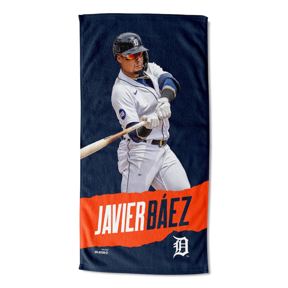 Detroit Tigers color block beach towel