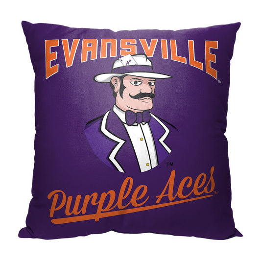 Evansville Purple Aces OFFICIAL throw pillow