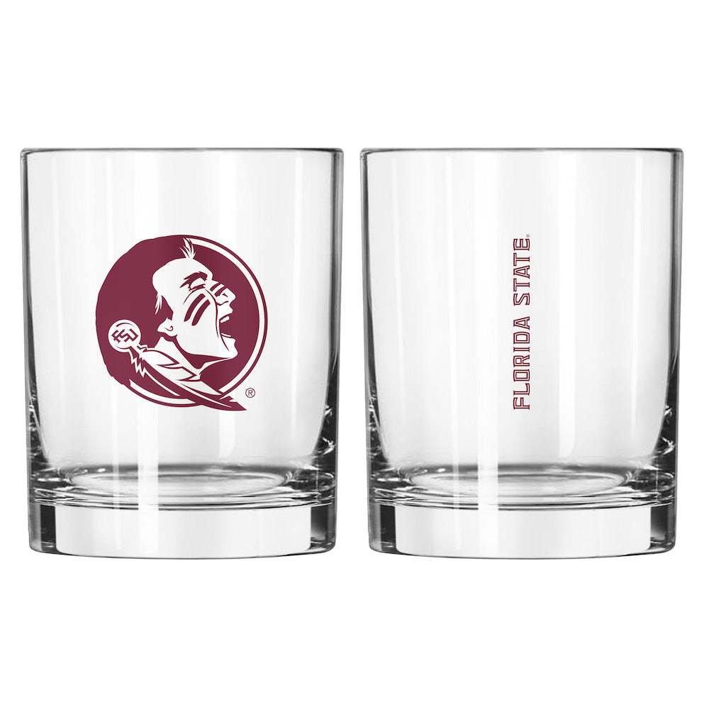 Florida State Seminoles Rocks Glass