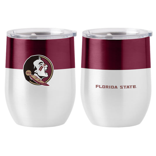 Florida State Seminoles color block curved drink tumbler