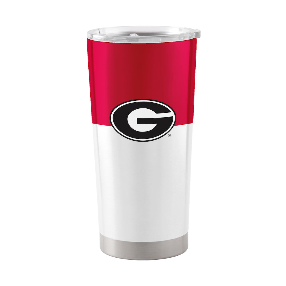 Georgia Bulldogs 20 oz color block travel tumbler