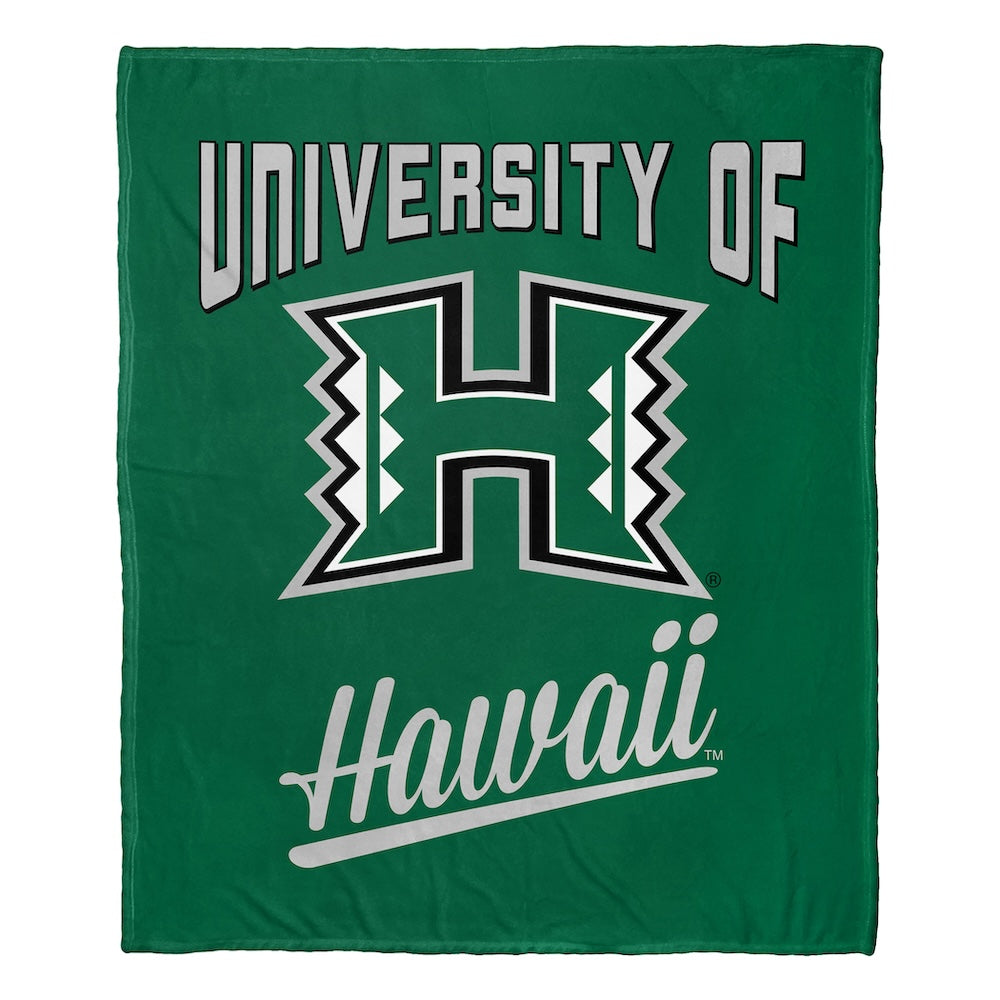 Hawaii Warriors official silk touch throw blanket