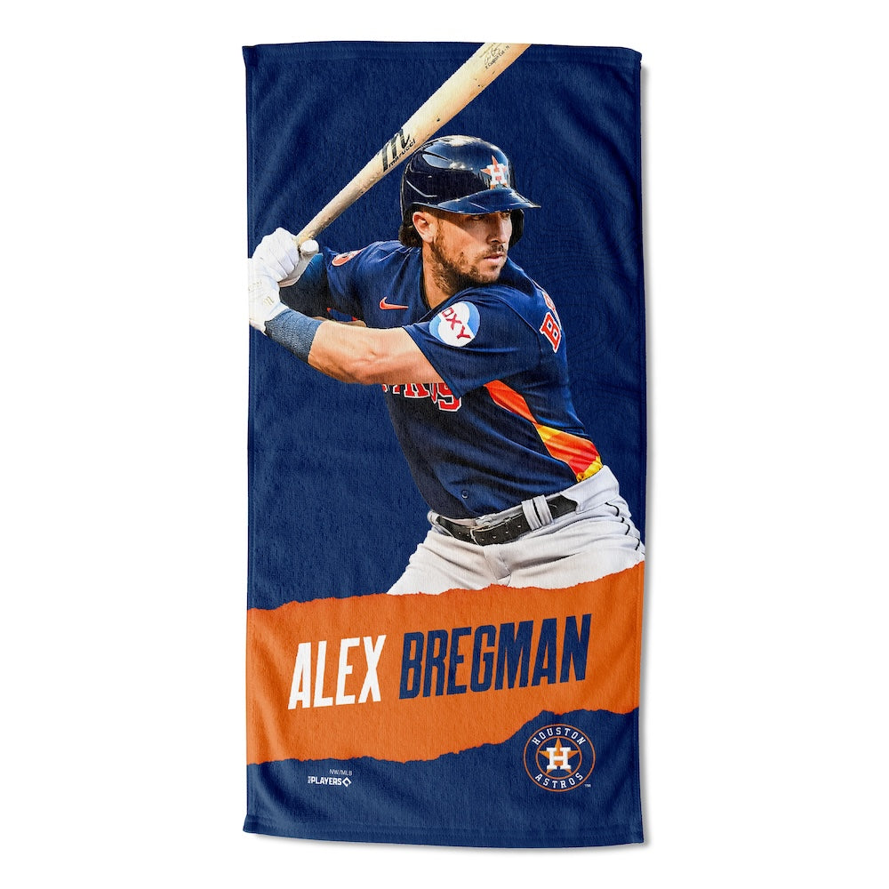 Houston Astros color block beach towel