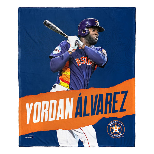 Houston Astros Yordan Alvarez silk touch throw blanket