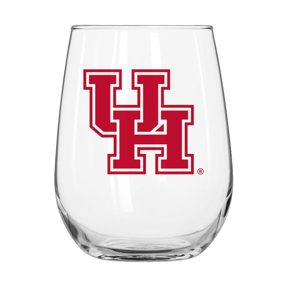 Houston Cougars Stemless Wine Glass