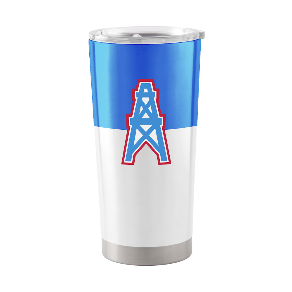 Houston Oilers 20 oz color block travel tumbler