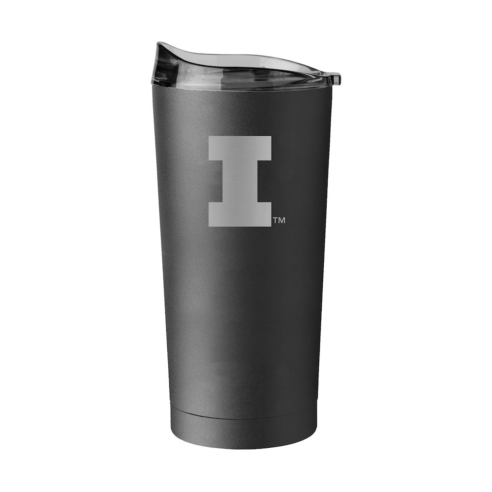 Illinois Fighting Illini 20 oz black etch travel tumbler