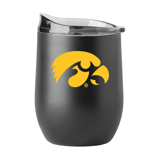 Iowa Hawkeyes curved drink tumbler