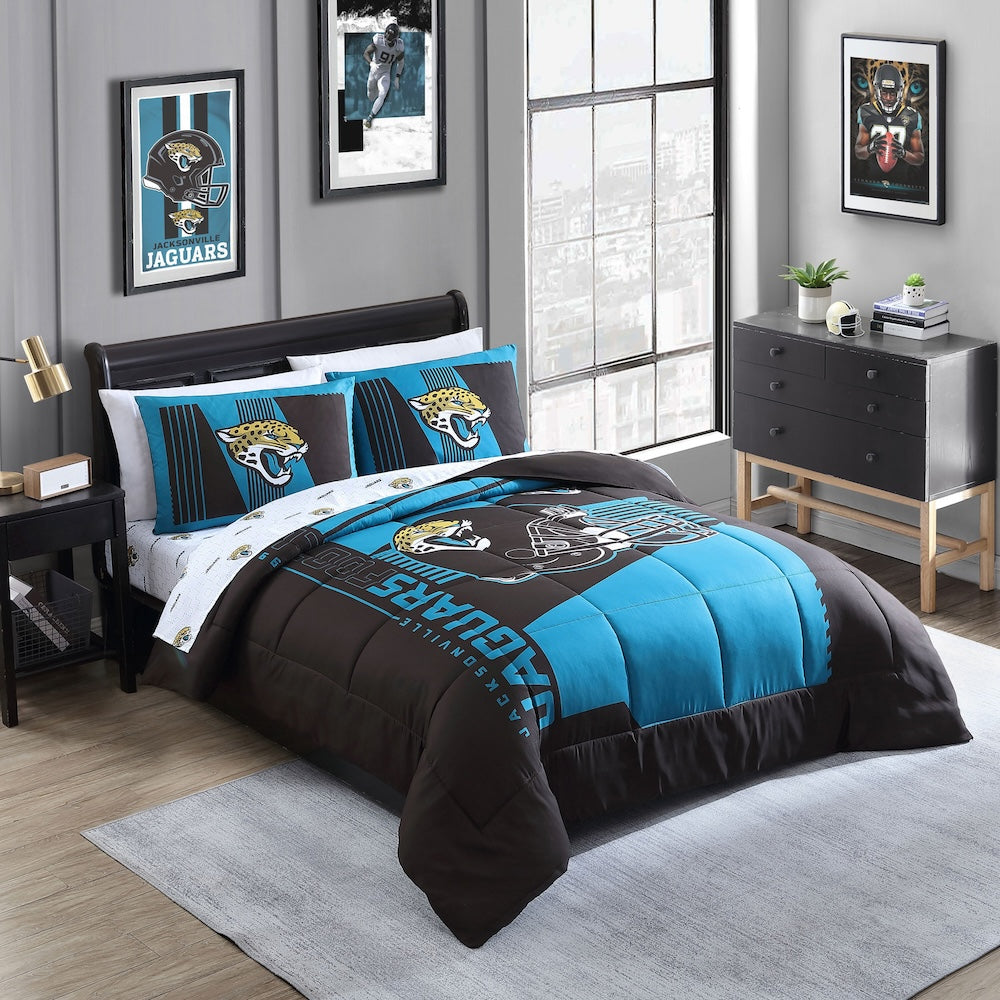 Jacksonville Jaguars queen size bed in a bag