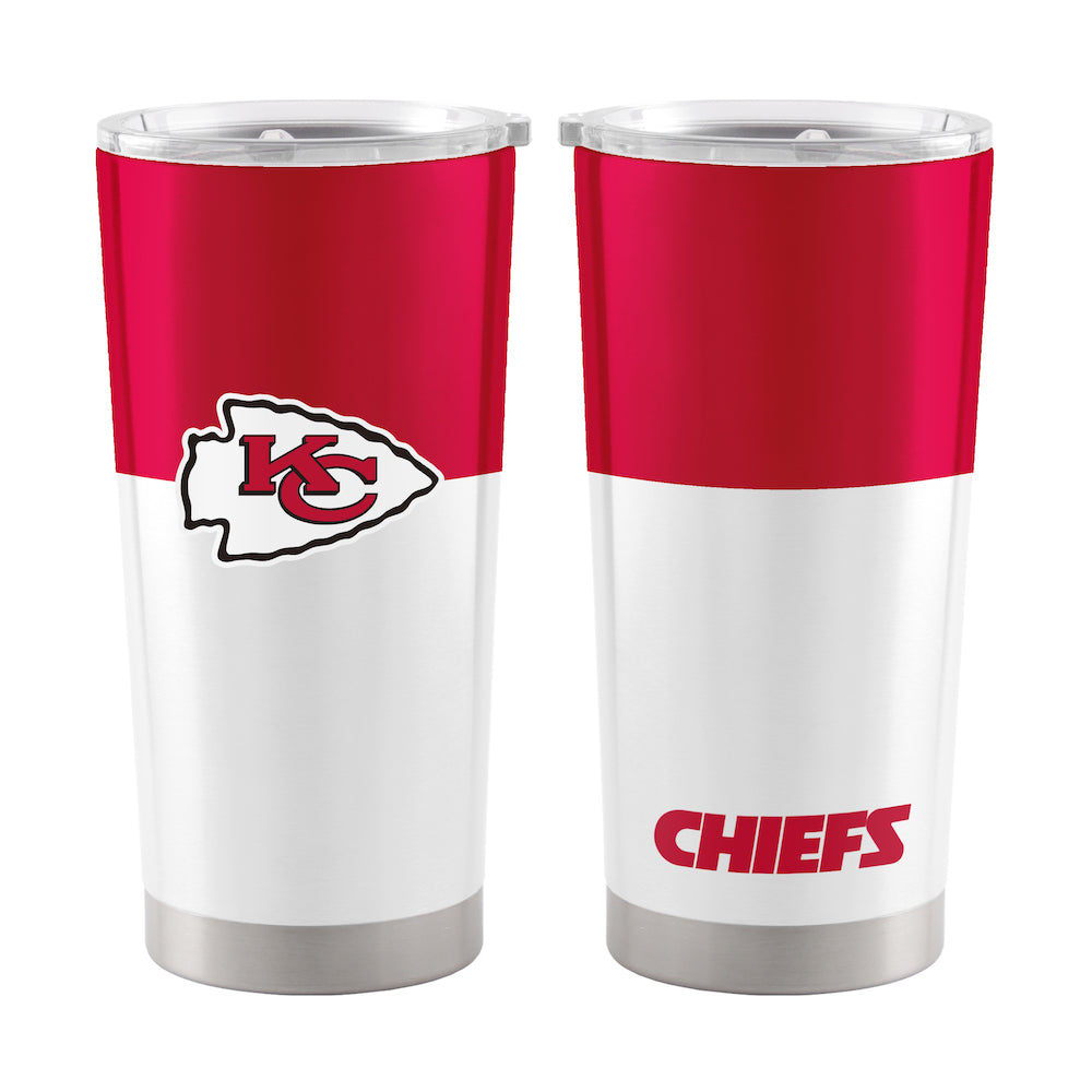 Kansas City Chiefs 20 oz color block travel tumbler