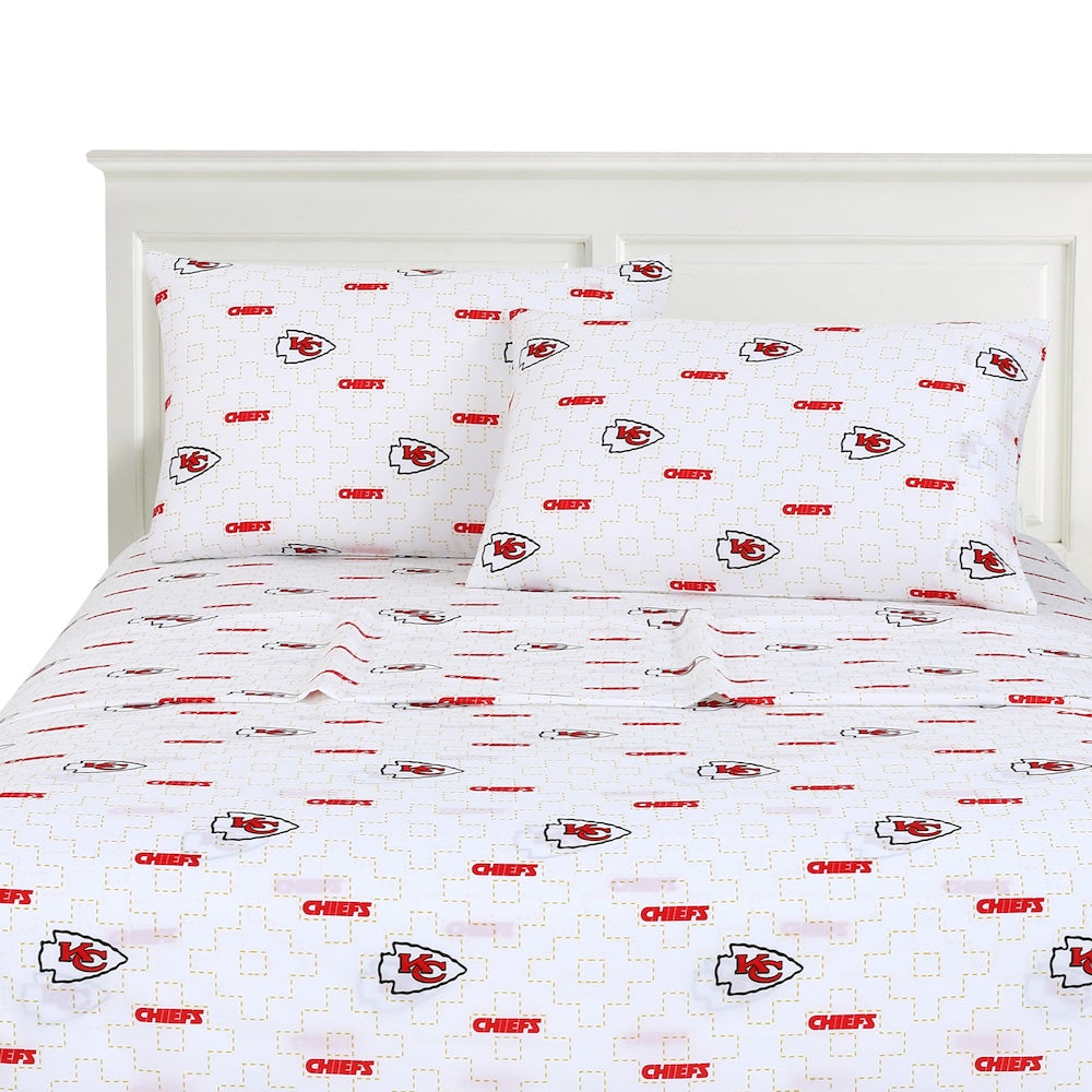 Kansas City Chiefs logo bedsheet set