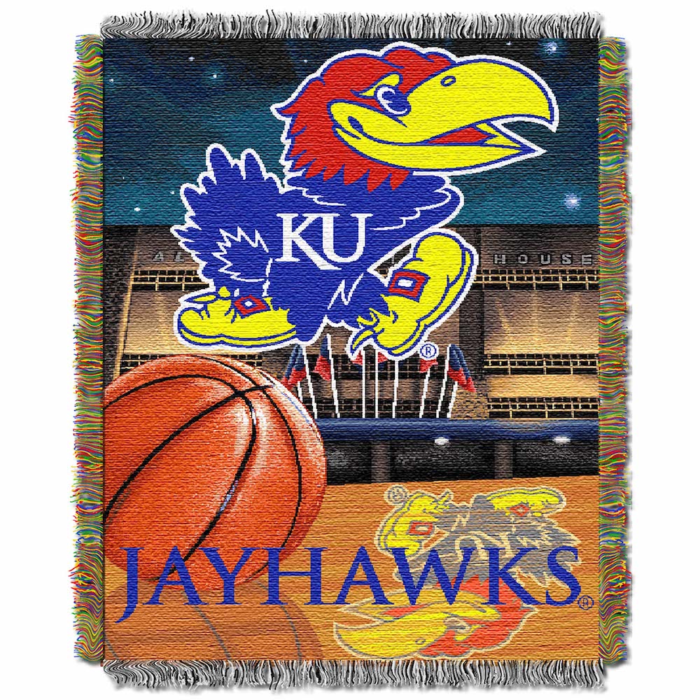 Kansas Jayhawks woven home field tapestry