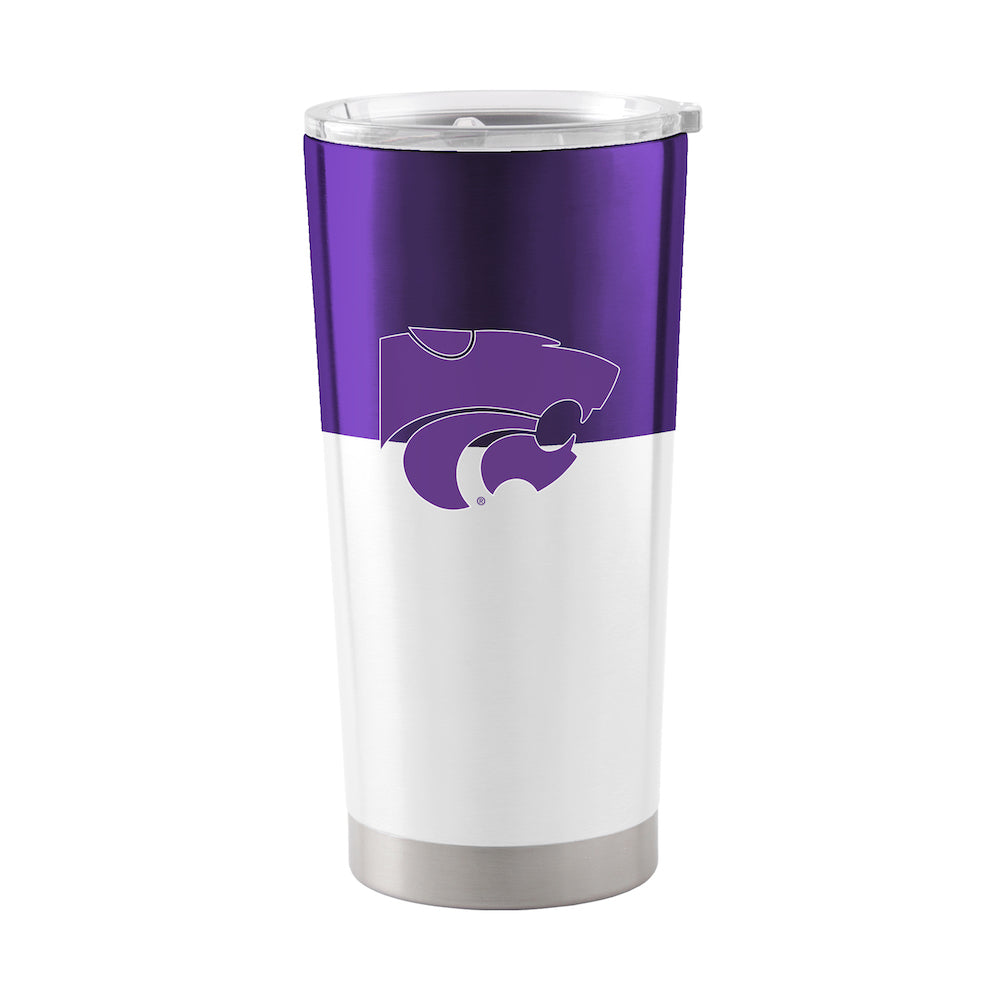 Kansas State Wildcats 20 oz color block travel tumbler