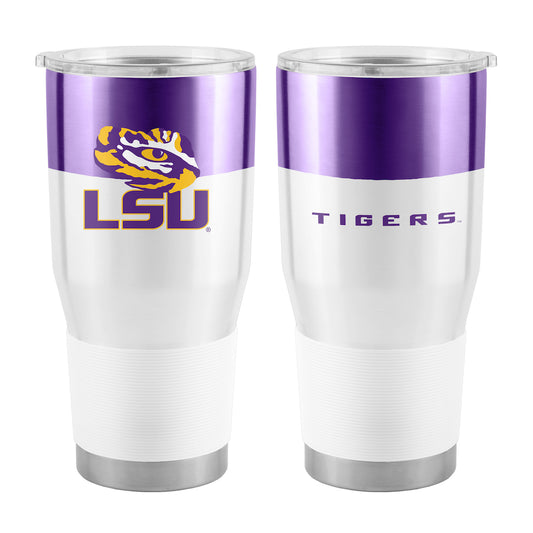 LSU Tigers 30 oz color block travel tumbler
