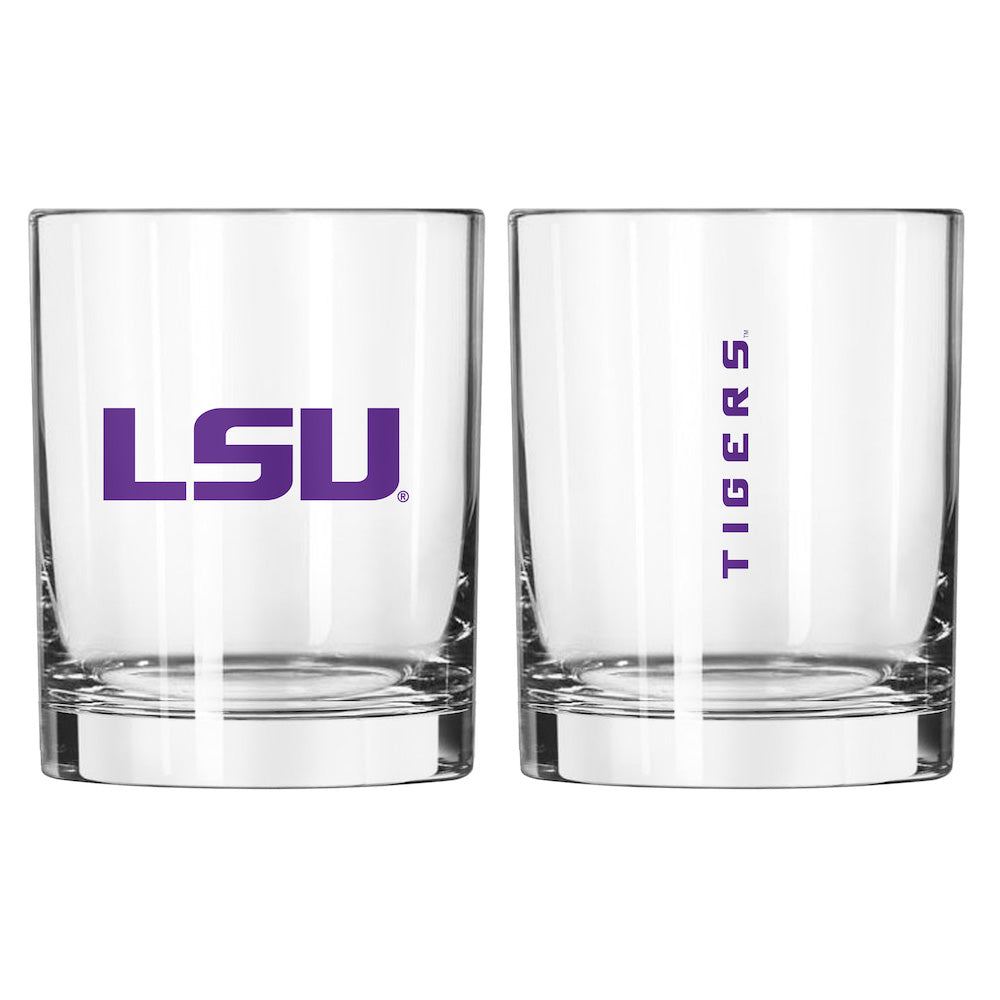 LSU Tigers Rocks Glass