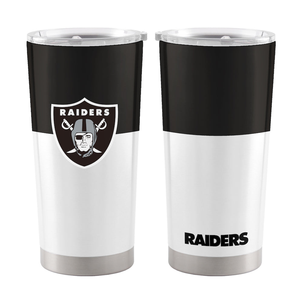 Las Vegas Raiders 20 oz color block travel tumbler