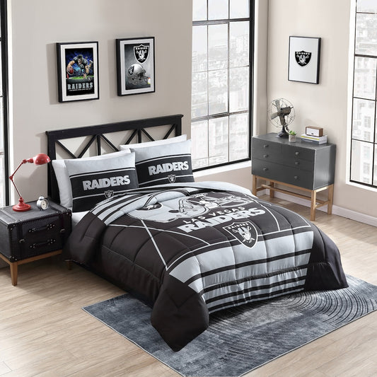 Las Vegas Raiders queen size comforter set