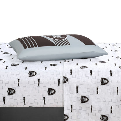 Las Vegas Raiders twin bedding set sheets