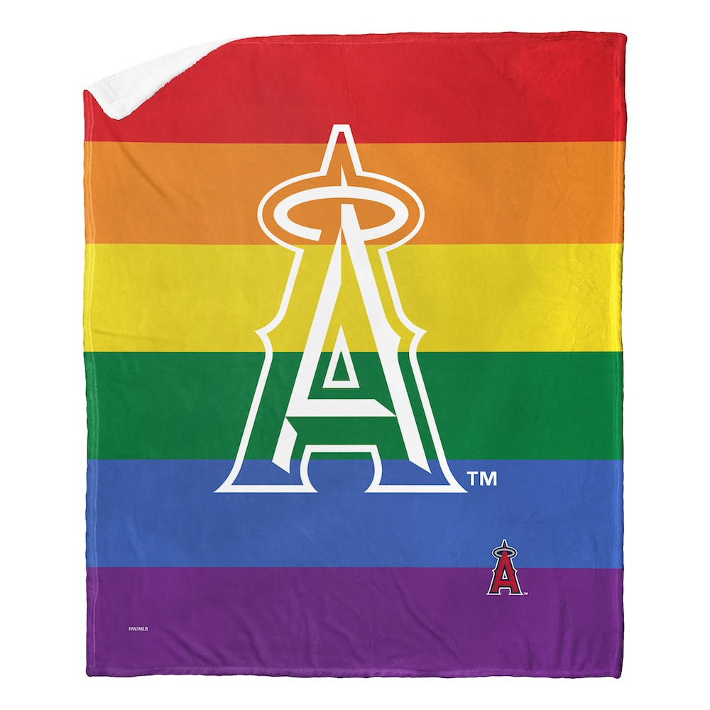 Los Angeles Angels PRIDE Sherpa Blanket