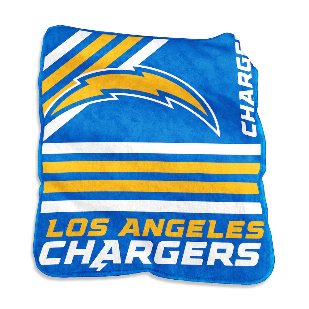 Los Angeles Chargers Raschel throw blanket
