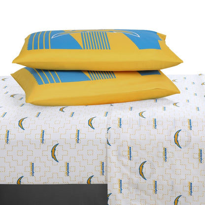 Los Angeles Chargers bed in a bag sheets