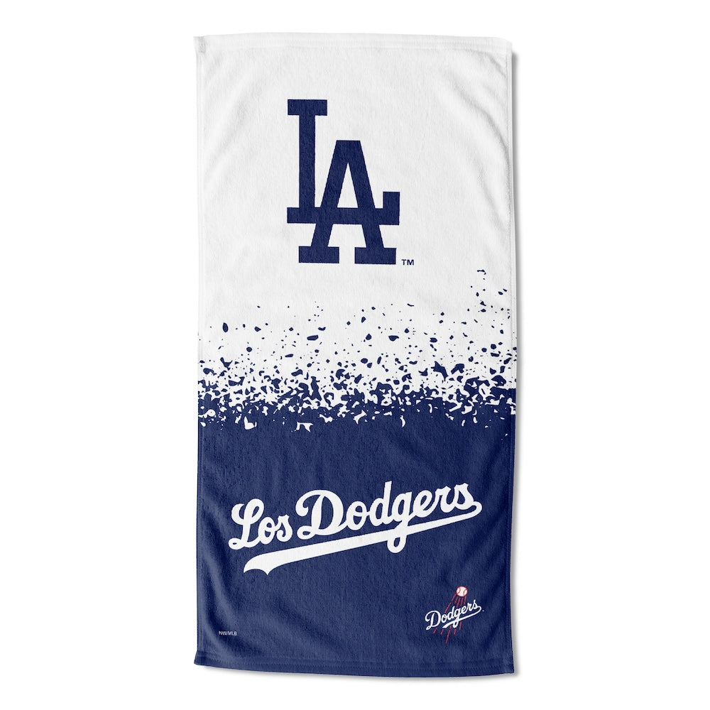 Los Angeles Dodgers color block beach towel